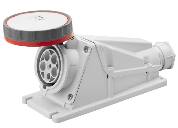 Стационарный разъем 90° GEWISS IP67 3P+N+E 63A 400В (GW63527)