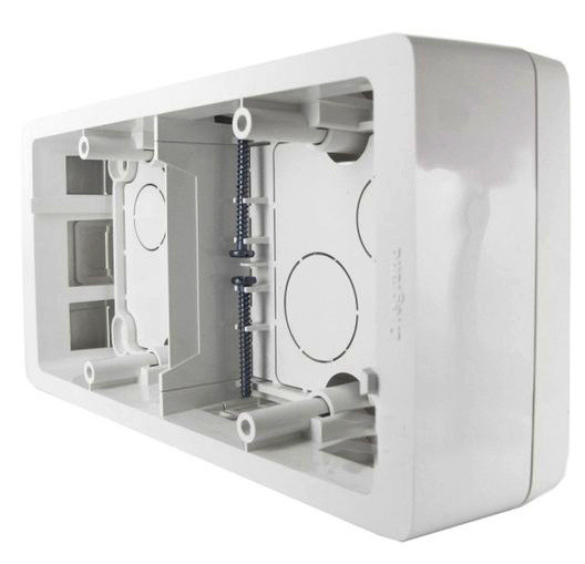 Двопостова коробка Legrand Celiane (080242) для накладного монтажу (білий)