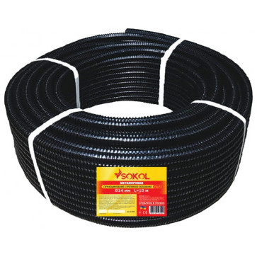 Ізольований металорукав Sokol Ø14 чорний 10м (2.2.3.99678)