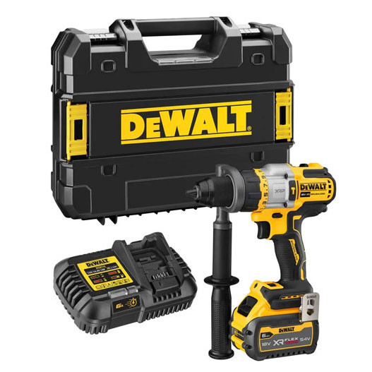 Ударная дрель-шуруповерт бесщеточная DeWALT DCD999T1 XR Li-Ion 18В 6Ач 126Нм 0-500/1500/2250 об/мин быстрозажимной патрон 13мм - фото №2