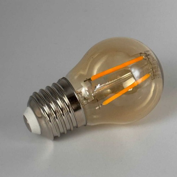 Лампа LED FILAMENT G45 2W E27 2200K VIOLUX ( 832082 ) - фото №1