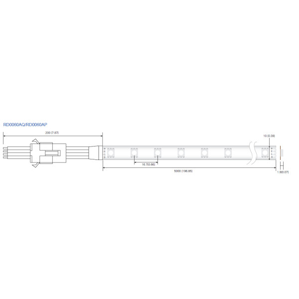 LED лента RISHANG 60-5050-24V-IP33 12.9W RGB 5м (RD0060AP) - фото №3