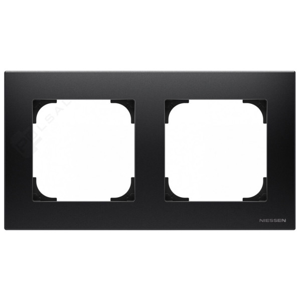 Двопостова рамка ABB Sky 8572 NS (чорний оксамит)