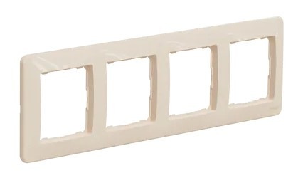 Рамка 4-постовая Schneider Electric Sedna Design бежевая SDD312804 - фото №1