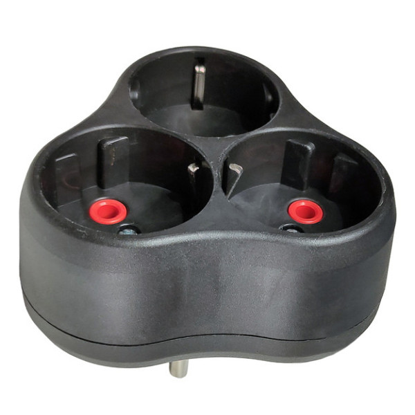 Тройник Neomax черный с заземлением (NX1114)