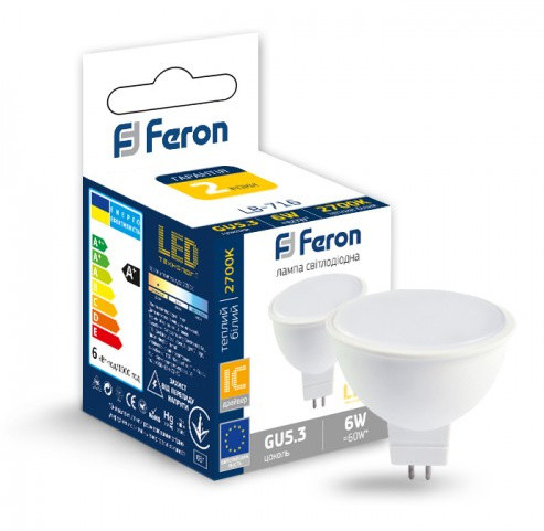 Світлодіодна лампа Feron 5039 LB-716 6Вт 2700К MR16 G5.3 - фото №1
