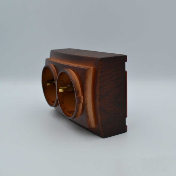 Розетка Nilson Themis горіх 2-на з заземленням ( 26271025 ) - фото №2