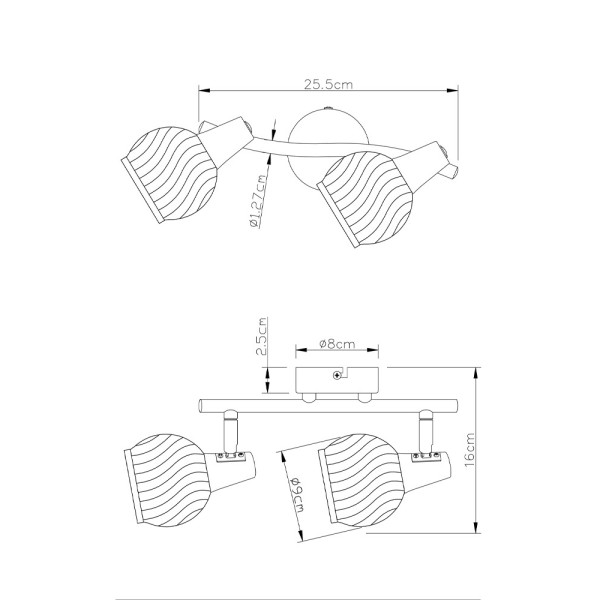Спот Reality 831002-30 Megan E14 2x40W IP20 Bl - фото №3