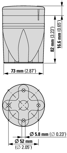 Базовий модуль сигнальної стійки Eaton SL7-CB-IMH із внутрішнім монтажним отвором Ø70мм - фото №1