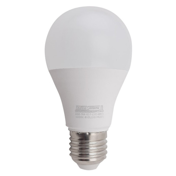 Светодиодная лампа TNSy LED Bulb-A60-9W-E27-(AC/DC 12-48V)-4000K-810L ICCD (TNSy5000085)