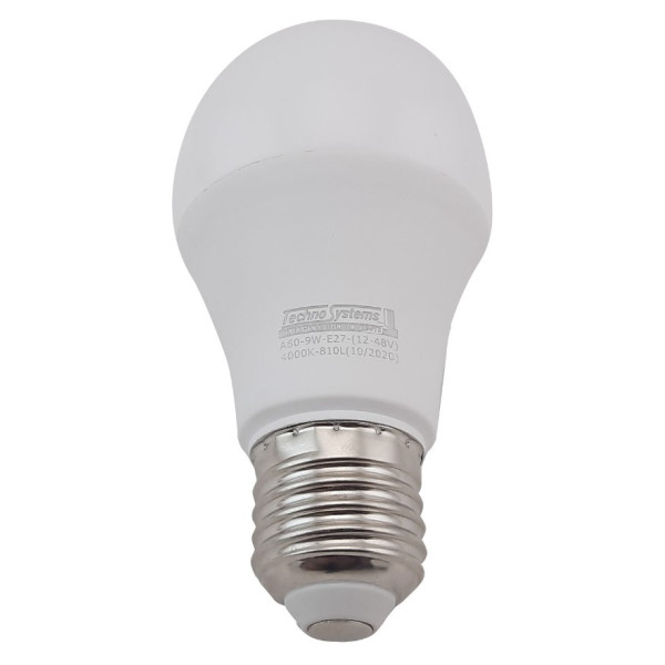 Светодиодная лампа TNSy LED Bulb-A60-9W-E27-(AC/DC 12-48V)-4000K-810L ICCD (TNSy5000085) - фото №3