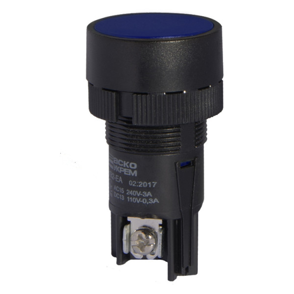 Кнопка Аско-Укрем XB2-EA161 NO «Старт» синя (A0140010055) - фото №1