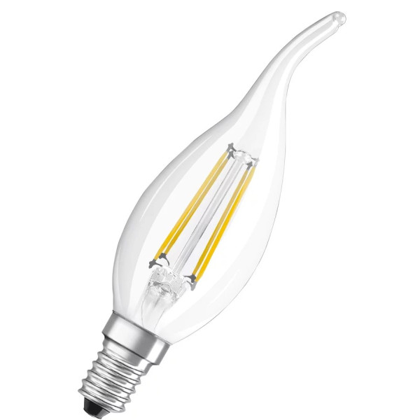 Світлодіодна лампа Osram LED CL BA 40 4Вт/827 FIL E14 6х1 - фото №1