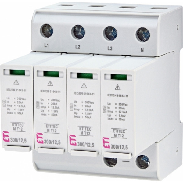 Ограничитель перенапряжения Eti ETITEC M T12 300/7 4+0 4p TNC-S (2440506)