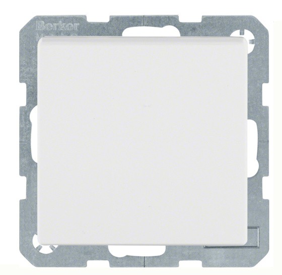 Розетка Berker S.1/B.x 47511909 с заземлением и с крышкой (матовая полярная белизна)