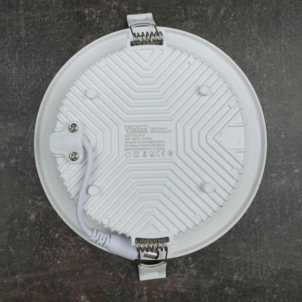 Світильник LED даунлайт Violux ALUMIN 12W 4200K круг IP20 ( 120170 ) - фото №3