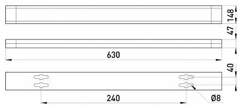 Люминесцентный светильник E.Next e.lum.99004.2.20 с электронным балластом 2х20Вт (l001022) - фото №1