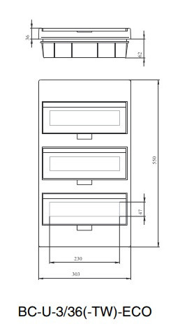 Щит Eaton Moeller BC-U-3/36-ECO - фото №2