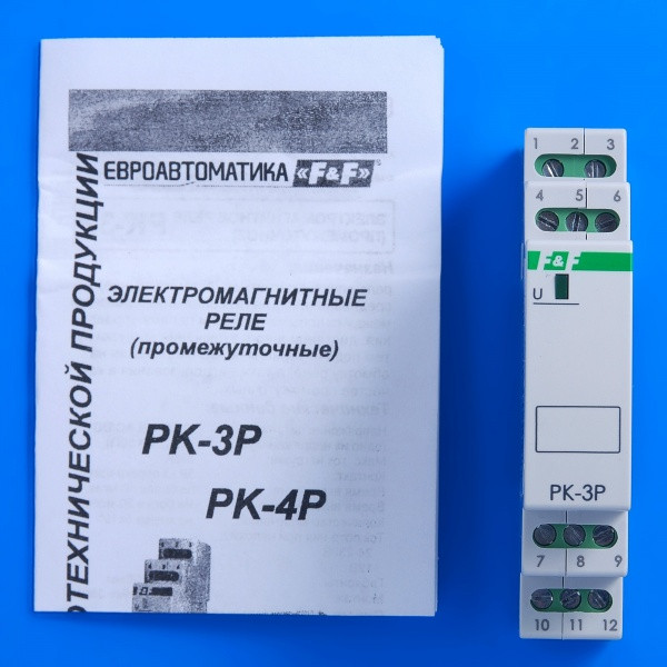 Допоміжне реле F&F PK-3P-48V 48В 3х8 А - фото №4