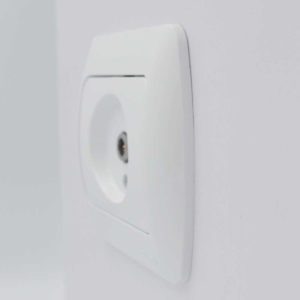 Розетка ELBI ZIRVE Fixline біла TV прохідна ( 501-000201-272 ) - фото №1