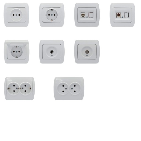 Розетка ELBI ZIRVE Fixline біла TV прохідна ( 501-000201-272 ) - фото №4