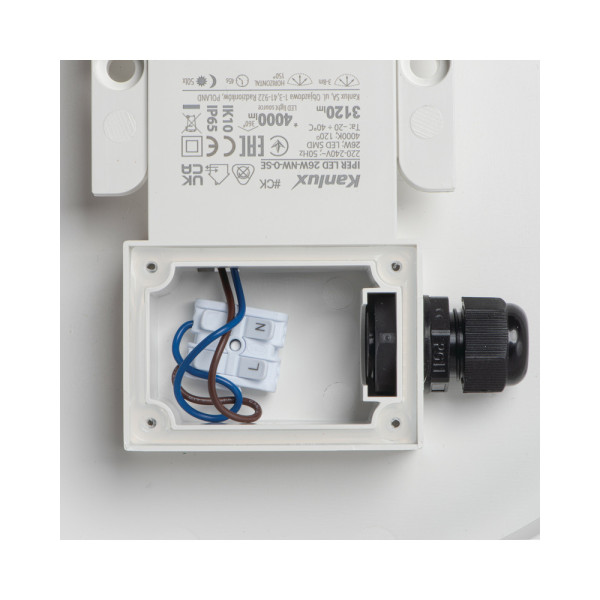 Вуличний світильник з датчиком руху Kanlux 37300 Iper Led 1x26W 4000K 3120Lm IP65 Wh - фото №4