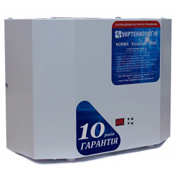 Стабилизатор напряжения Укртехнология Norma Exclusive НСН-5000 (25А) - фото №4