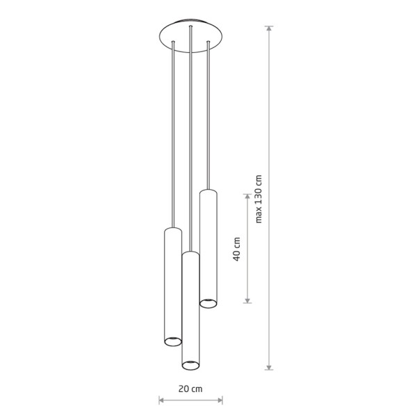 Підвісний світильник, люстра Nowodvorski 38917 Eye L GU10 3x10W IP20 чорний - фото №1