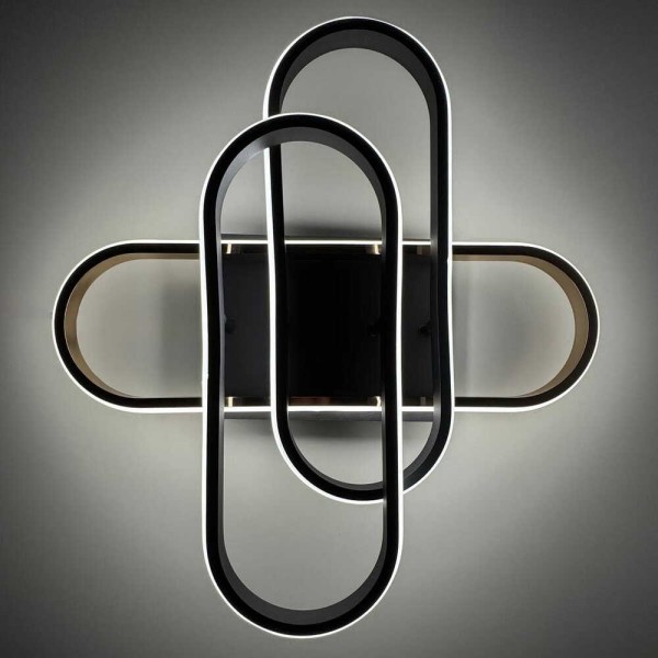 Светильник LED smart DIOR+пульт 90W 3000-5000K IP20 квадрат черный + золото Violux ( 220915 ) - фото №2