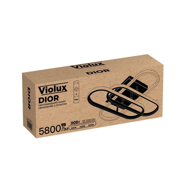 Светильник LED smart DIOR+пульт 90W 3000-5000K IP20 квадрат черный + золото Violux ( 220915 ) - фото №9