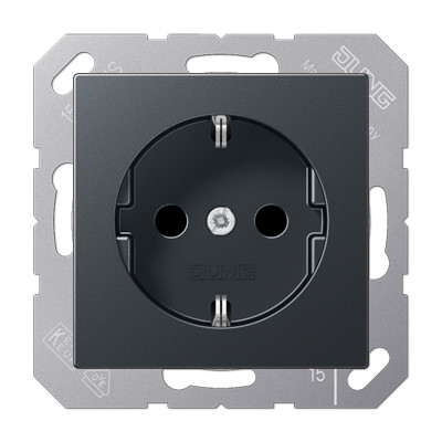 Розетка з накладкою Jung A A1520BFANM антрацит