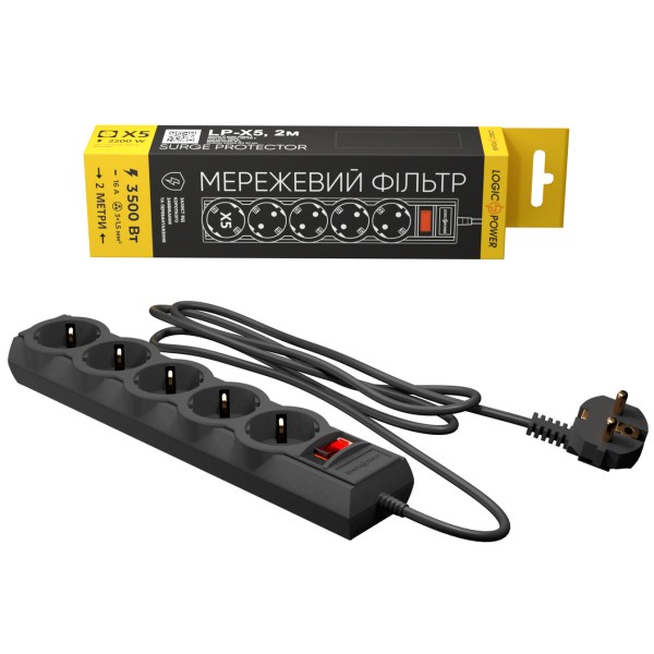 Сетевой фильтр LogicPower LP9584 LP-X5 3м Black - фото №4
