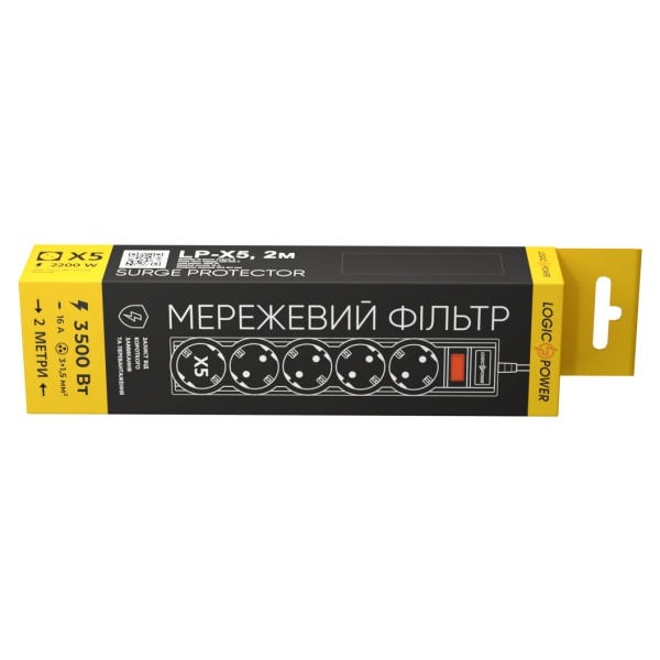 Сетевой фильтр LogicPower LP9584 LP-X5 3м Black - фото №5
