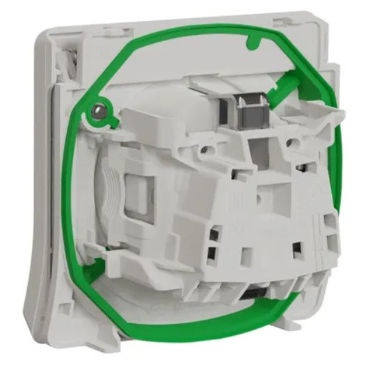 Розетка Schneider Electric MUR39134 с з/к и шторками IP55 (белая) - фото №1