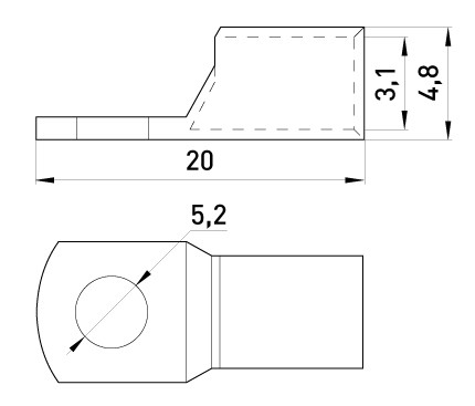 Медный кабельный наконечник E.Next е.end.stand.sc.4 (s040014) - фото №1