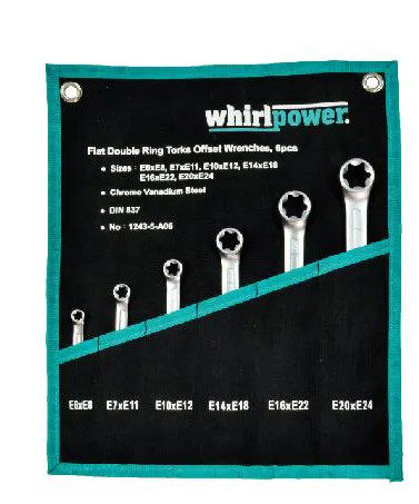 Набір торкс ключів Whirlpower 1243-5-A06 (23629) Е6-Е24 (6шт у чохлі)