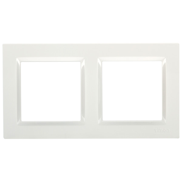 Рамка двойная горизонтальная Simon 10 белая