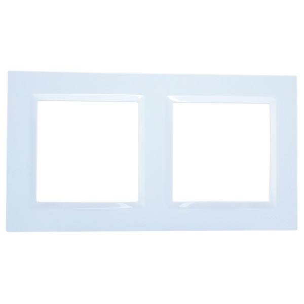 Рамка двойная горизонтальная Simon 10 белая - фото №1