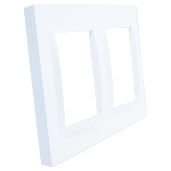 Рамка двойная горизонтальная Simon 10 белая - фото №3