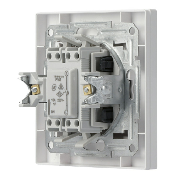 Выключатель кнопочный «Звонок» белый Asfora, EPH1700121 - фото №3