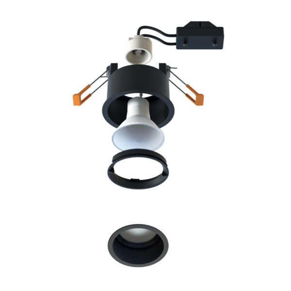 Точковий світильник Nowodvorski 10789 Cup GU10 1x10W IP20 чорний - фото №1