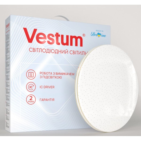 Світильник Vestum SIMPLE зоряне небо 36Вт 375x60мм 4000К 2900Лм - фото №1