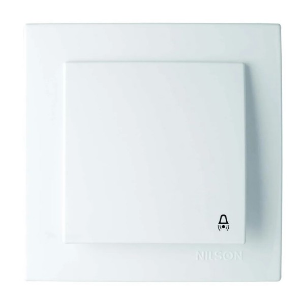 Вимикач Nilson Moda білий 2кл кнопка дзвінка ( 21112005 )