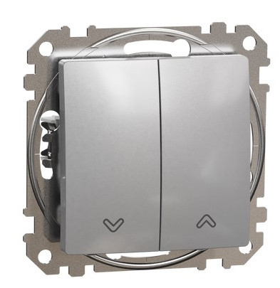 Кнопковий вимикач Schneider Electric Sedna Design & Elements для жалюзі алюміній SDD113114