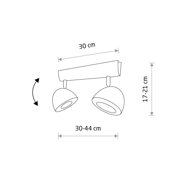 Светильник поворотный, спот Nowodvorski 9593 Vespa GU10, ES111 2x15W IP20 белый - фото №1