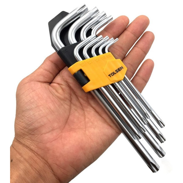 Комплект ключей Tolsen (20056) Torx Т10-Т50 (9шт) - фото №2