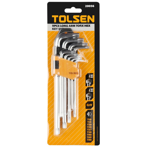 Комплект ключей Tolsen (20056) Torx Т10-Т50 (9шт) - фото №3