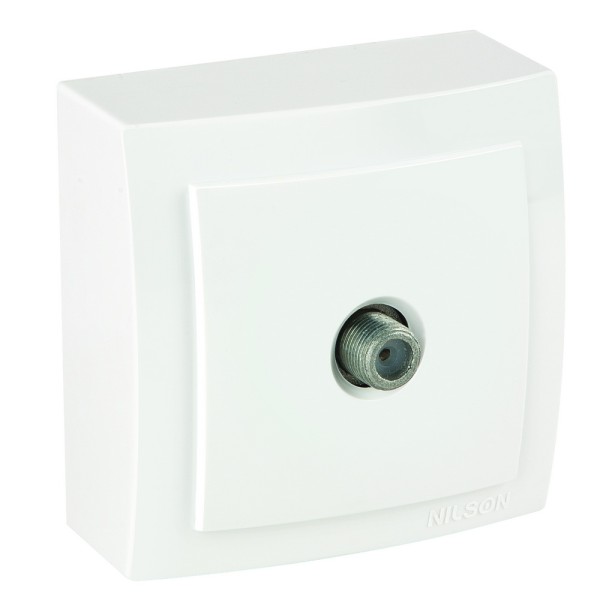 Розетка Nilson Themis біла супутникова SAT прохідна ( 26111034 )