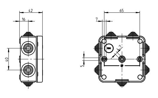 Зовнішня розвідна коробка Spelsberg HP 80 (sp32298001) IP55 - фото №2