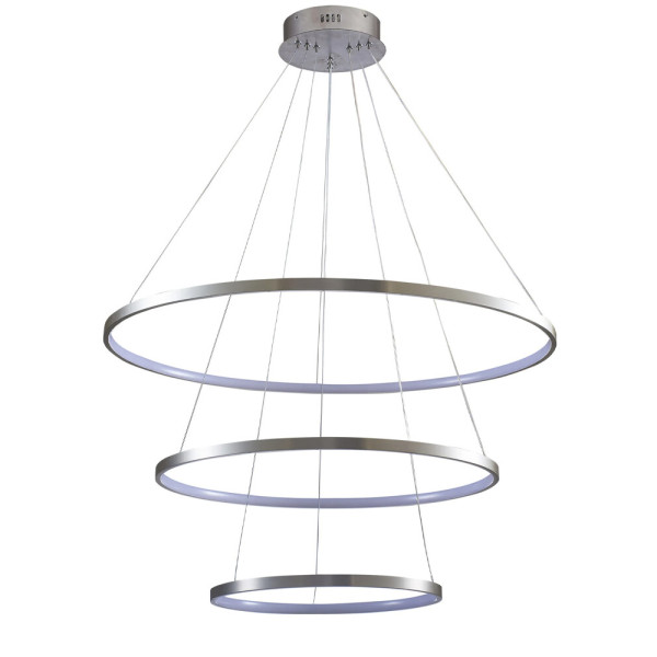 Подвесной светильник, люстра Goldlux 330048 Lea 3 Led 3x60W 4000K 8000Lm IP20 Серебро - фото №1